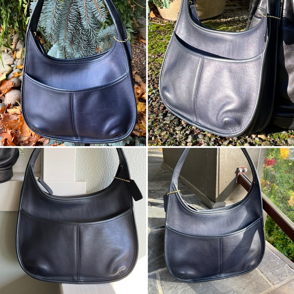 Vintage Coach Ergo Pocket Zip 9033 Navy Blue - Picture 11 of 12